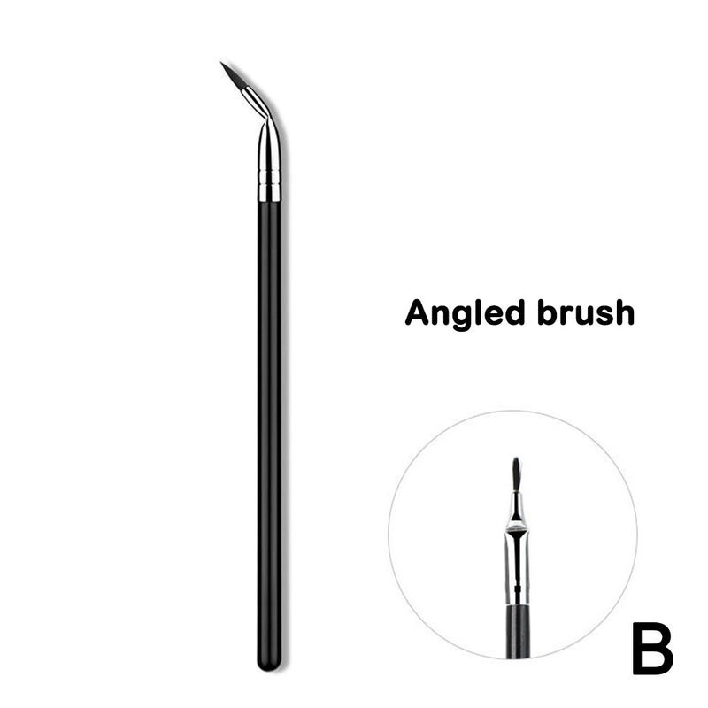 Ultra-fine eyeliner brush, curved tip detail brush, professional aegyo sal (under-eye puff) eyeliner brush, single makeup brush.